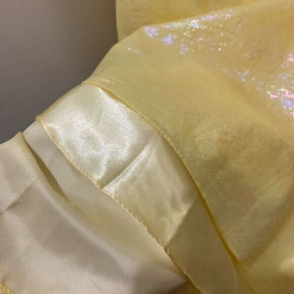 Beautiful Princess Style Strapless Beads & Glitter Party Dress With Shawl - Picture 16 of 16